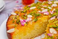طرز تهیه دسر خاگینه تبریزی زعفرانی مجلسی