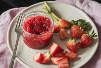 طرز تهیه مربای ریواس و توت فرنگی خوشمزه